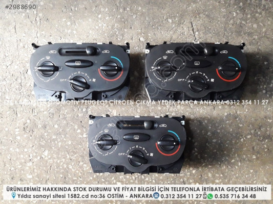 peugeot 206 çıkma kalorifer kontrol paneli