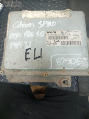 Peugeot 106 1.0 Motor Beyni 0261203943 MA3.1 9623792680