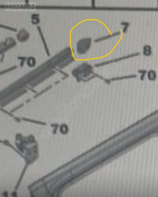 Citroen berlingo kapı rayı dayanağı sağ 9034 20