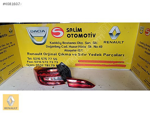 RENAULT TALİANT SOL ARKA STIOP LAMBALARI VE DİGER PARÇALARI