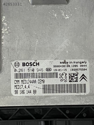 9810614480 0261S10946 MED17.4.4 PEUGEOT 308 MOTOR BEYNİ
