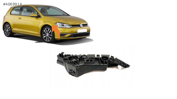 5G0807049B VW GOLF7.5 2016-2019 ÖN TAMPON SOL BRAKETİ