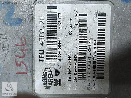 9645989480-IAW48P2.7H-PEUGEOT 206 1.4 MOTOR BEYNİ