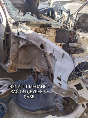 RENAULT MEGANE 1 ÇIKMA ORJİNAL SAĞ ÖN ÇEYREK VE ŞASİ