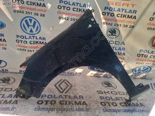 Renault Clio 3 sol ön çamurluk orijinal siyah