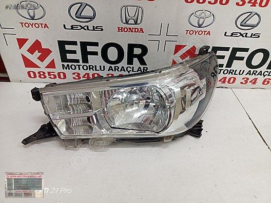 TOYOTA HİLUX DÜZ SOL FAR ÇIKMA ORİJİNAL PARÇA 2016-2020