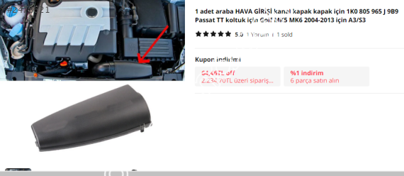 WW GOLF-JETTA 04-13.HAVA FLT.KAPAĞI 1K0.805.965J