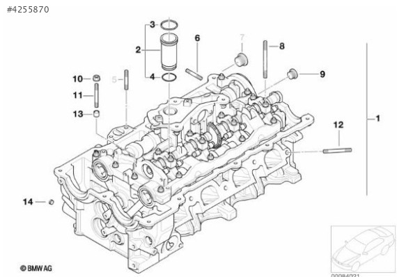 BMW E87 E90 N46 ÇIKMA SİLİNDİR KAPAĞI 11127578028 11127578027