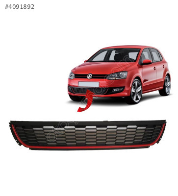 6R0853671RED VW POLO 10-14 ÖN TAMPON ORTA IZGARA GTİ GÖRÜNÜM KIRM