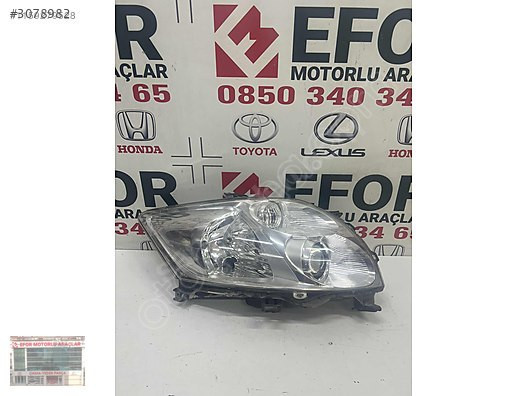TOYOTA AURİS SAĞ FAR ÇIKMA ORJİNAL YEDEK PARÇA 07-10 MODEL