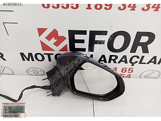 TOYOTA COROLLA PASSİON SAĞ AYNA KÖR NOKTALI SÖKME ORJİNAL 19-23
