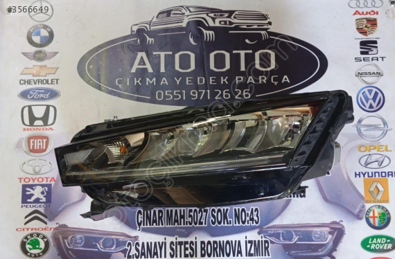 SKODA OCTAVİA ORJİNAL ÇIKMA SOL FAR
