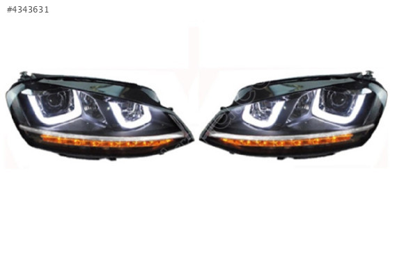ÖN FAR SET ( ÇİFT U LED KAYAR SİNYAL ) GOLF 7 13-SIFIR 12345