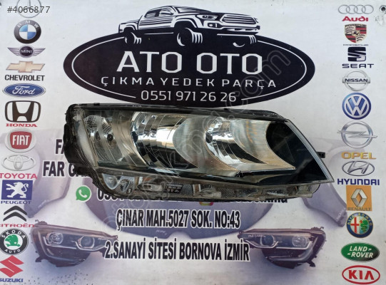 SKODA OCTAVİA ORJİNAL CIKMA SAĞ FAR