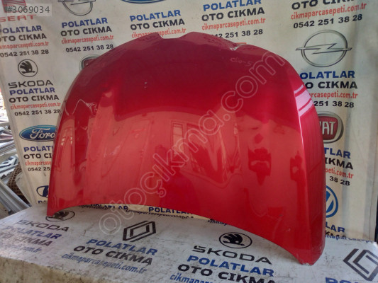 Renault Clio 5 motor kaputu orijinal kırmızı