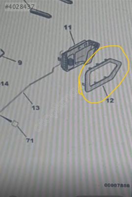 citroen berlingo arka Kapı kolu çıtası  sol 9119 C6