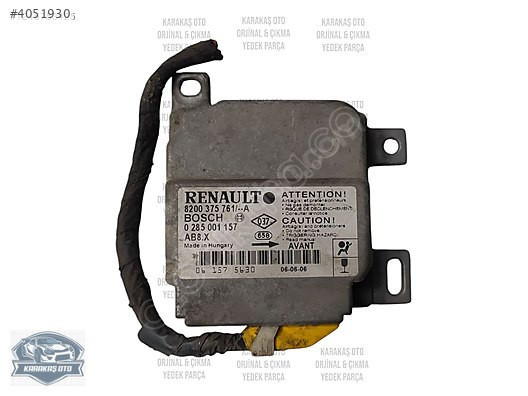 RENAULT CLİO 2 AİRBAG BEYNİ ORJİNAL SAĞLAM SOKETLİ 8200375761