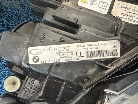 BMW 320 F30 01DCR 15473 KOMPLE FAR ÜÇEL OTO ÇIKMA BURSA