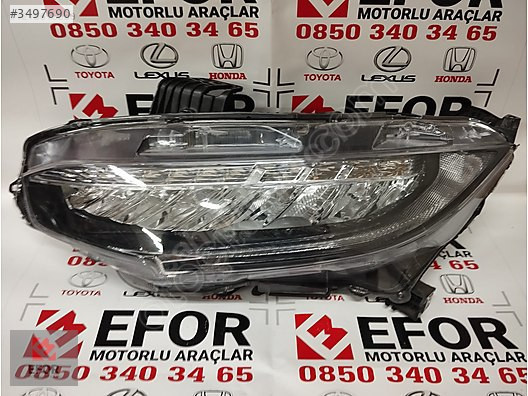 HONDA CİVİC SIFIR SOL FAR LEDLİ 16-21 OEM NO: 33100-TED-P10