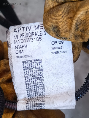 9822976980 -21150486-opel combo 2022 iç tesisat