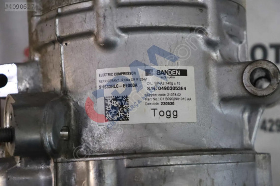 TOGG T10X ELEKTİRİKLİ KLİMA KOMPRESÖRÜ C1 B0902901010 AA