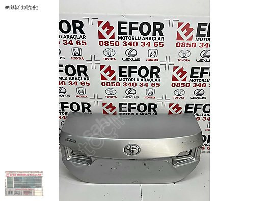 TOYOTA COROLLA BAGAJ KAPAĞI ÇIKMA ORJİNAL PARÇA 13-18