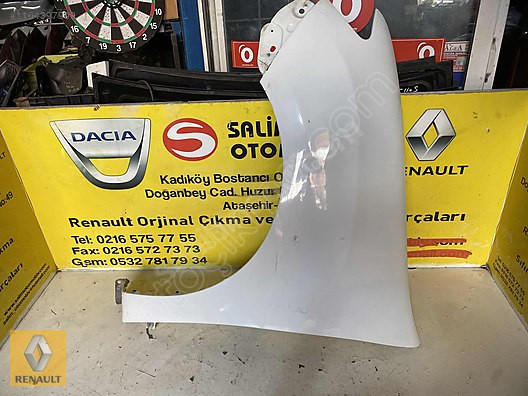 RENAULT SYMBOL ÇIKMA ORJİNAL BEYAZ SAĞ ÖN ÇAMURLUK VE DİĞER PARÇ