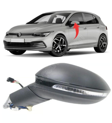 5H1857507AG GOLF8 2021 AYNA KOMPLE SOL 15 PİN  AYDL. KATLANIR