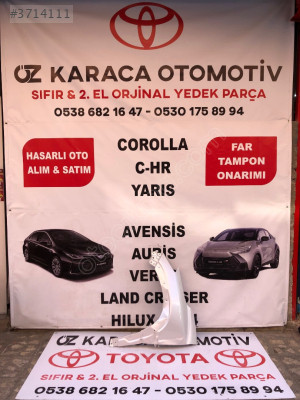2020-2025 TOYOTA COROLLA CROSS ÇIKMA ORJINAL SOL ÖN ÇAMURLUK