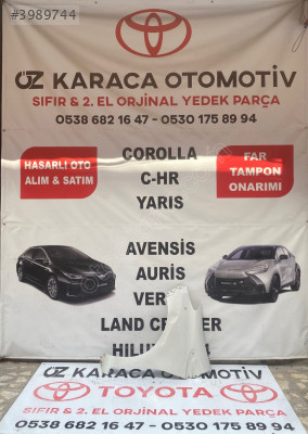 2013-2018 TOYOTA YARİS ÇIKMA ORJİNAL SOL ÖN ÇAMURLUK