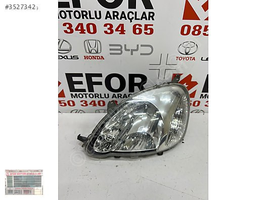 TOYOTA YARİS SOL FAR ÇIKMA ORJİNAL YEDEK PARÇA