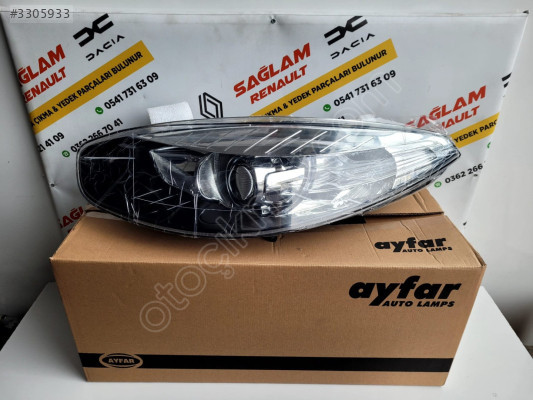 Fluence Sıfır Mercekli İçi Siyah Sol Far 260600738R - Ayfar