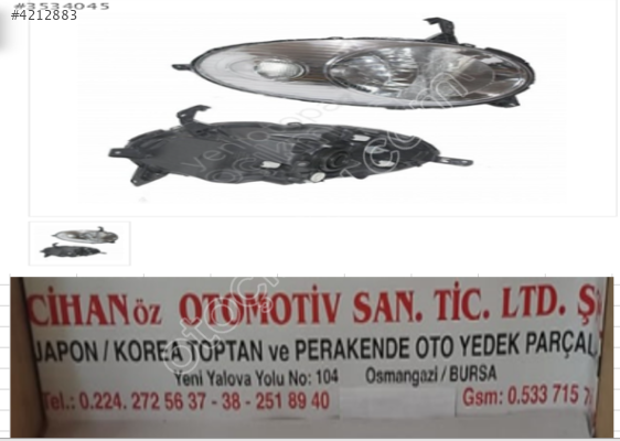 Nissan Micra Sol-Sağ Far 2002 2008,