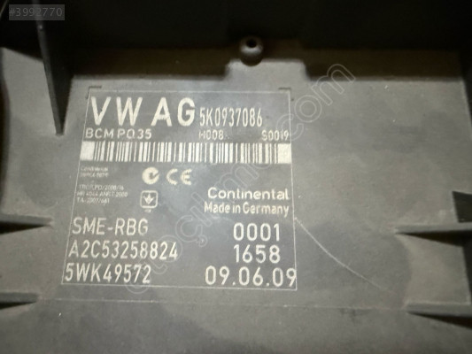 VW GOLF LEON A3 BCM KONFOR BEYNİ 5K0937086 ORJ ÇIKMA