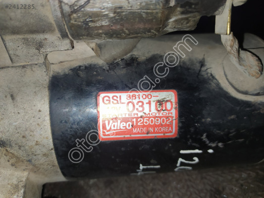 3610003100 Hyundai İ20/ Kia Rio 1.2 Marş Dinamosu Çıkma