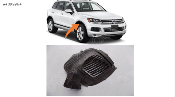 7P6805912 VW TOUAREG ÇAMURLUK DAVLUMBAZI SAĞ KÜÇÜK