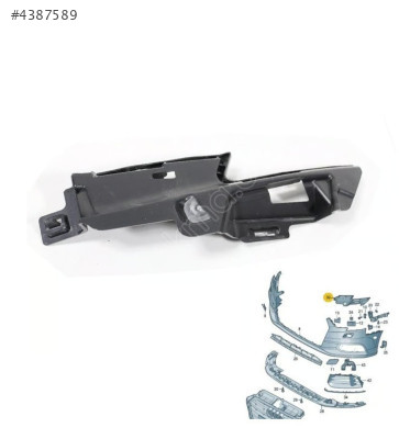 8V5807319 A3 SEDAN 2017 ÖN TAMPON BRAKETİ SOL