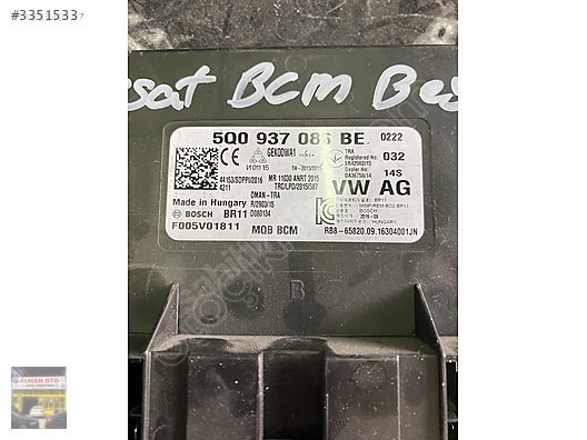 5Q0937086BE WOLKSVAGEN PASSAT BCM BEYNİ