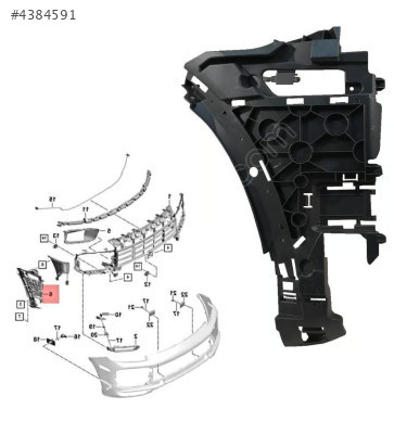 9Y0807178 PORSCHE CAYENNE 2018 TAMPON BRAKETİ ÖN SAG