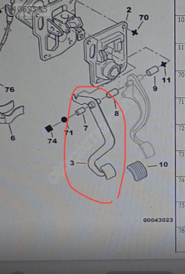 peugeot 106 benzinli 1.4 debriyaj pedalı 2127E4