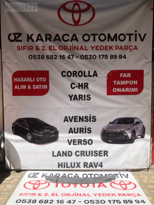 2019-2025 TOYOTA COROLLA ÇIKMA ORJINAL TAMPON ALT MUHAFAZA