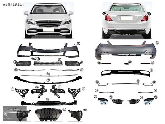 MERCEDES W222 S SERİSİ KOMPLE ÖN ARKA TAMPON