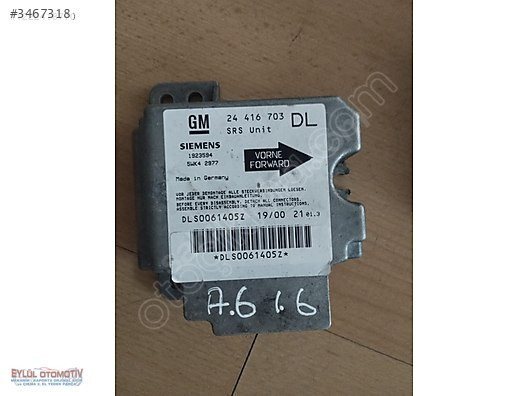 OPEL ASTRA G 1.6 AİRBAG BEYNİ 24 416 703 EYLÜL OTO 0534860422