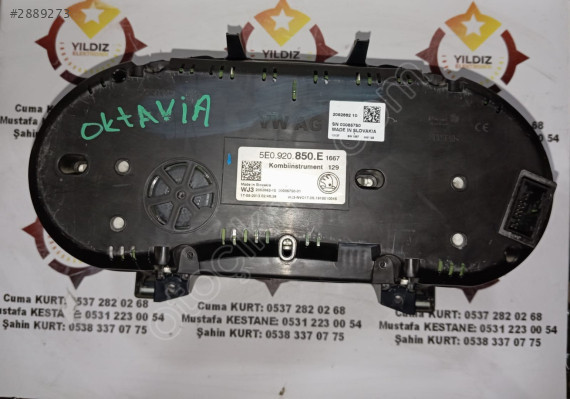 SKODA OCTAVIA CIKMA GOSTERGE SAATI 5E0920850E