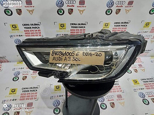 AUDI A3 2016-2020 SOL ÖN FAR OEM 8v0941005e ÇIKMA SÖKME YEDEK