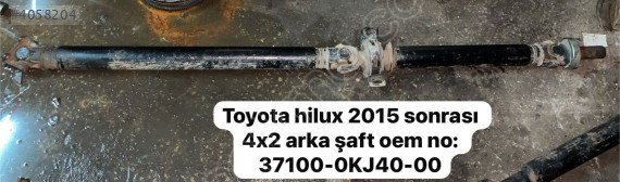 TOYOTA HİLUX 2015 SONRASI 4*2 ARKA ŞAFT OEM NO:37100-OKJ40-00