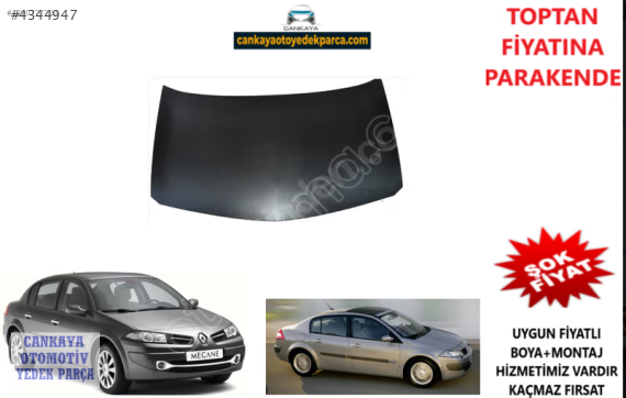 MEGANE 2 ON MOTOR KAPUTU 2002- SIFIR 7751476151