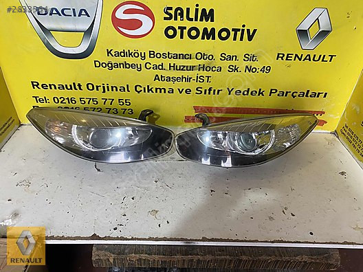 RENAULT FLUENCE ÇIKMA ORJİNAL SAĞ SOL FAR VE DİĞER PARÇALARI