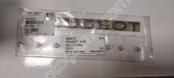 PEUGEOT 5008 3008 BAGAJ YAZISI 866672 SO