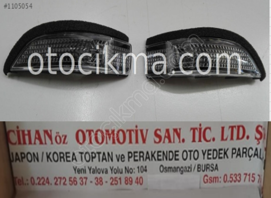 Toyota Yaris Ayna Sinyali 2013 2018 - Sağ Sol